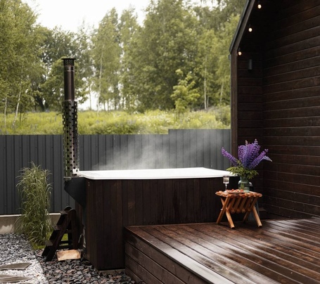 Купель Фурако Polar Spa ELITE QUATTRO 200 квадратная с интегрированной печью для 6-8 человек (термососна светлая) фото  фото - 20
