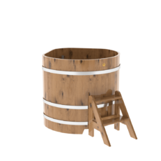 BentWood угловая из дуба (1,03 х1,03 м.), h=1,1 м. Натуральная Премиум купель фото